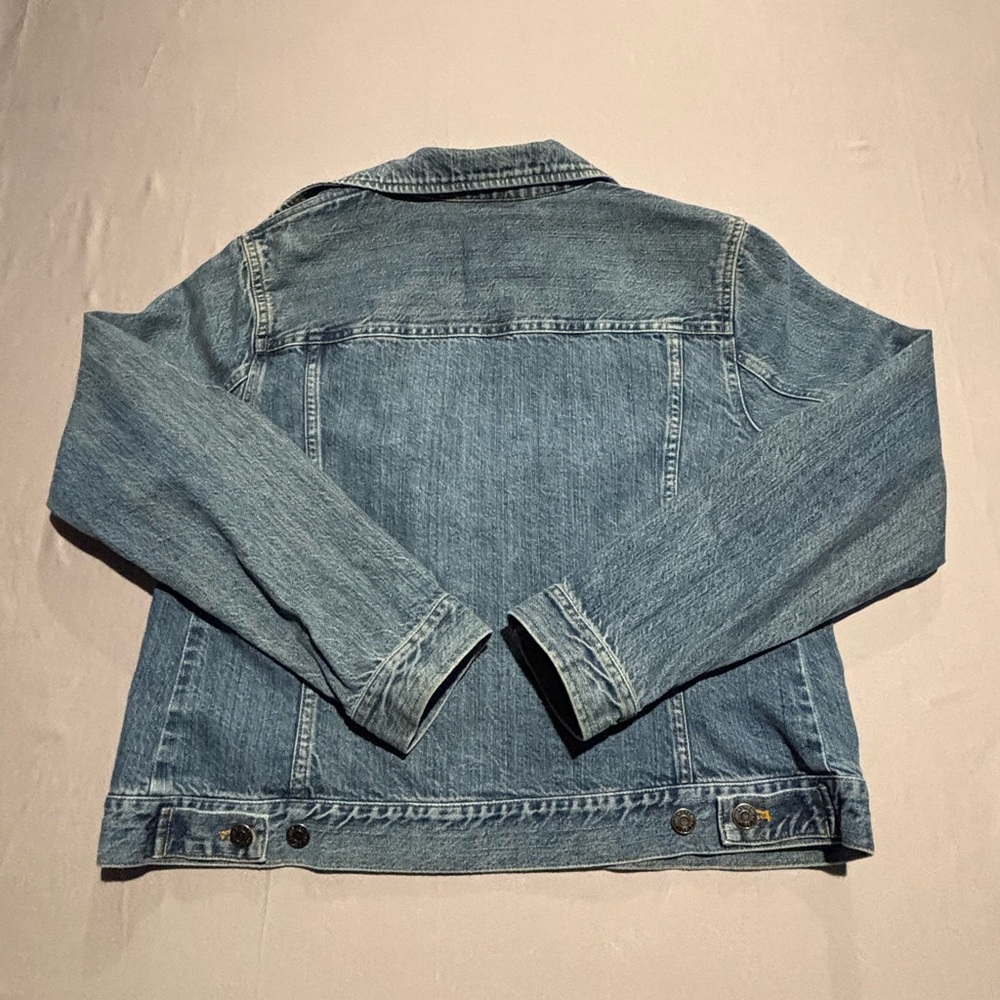 Vintage Ralph Lauren Jeans Co Denim Jacket Leather Patch Horse Logo Size M - Picture 7 of 9